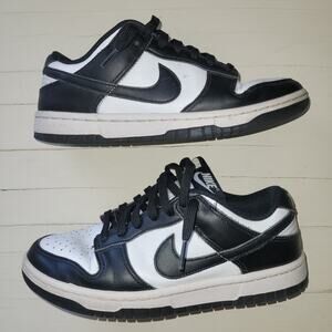 Nike Womens Dunk Low Shoes Black/White Sz 7 Sneakers Panda Dunks Retro